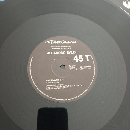 Aleandro Baldi – Non Amarmi Maxi 45T Vinyle