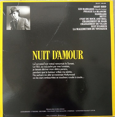 Bernard Lavilliers ‎– Nuit D'amour Lp 2x33t Vinyle