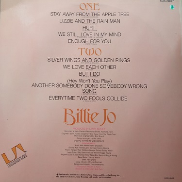 Billie Jo Spears ‎– Billie Jo Lp 33t Vinyle