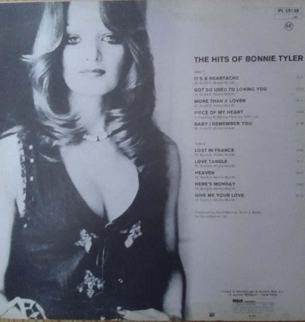 Bonnie Tyler – The Hits Of Bonnie Tyler Vinyle
