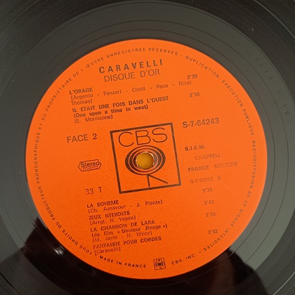 Caravelli – Disque D'Or Lp 33t Vinyle