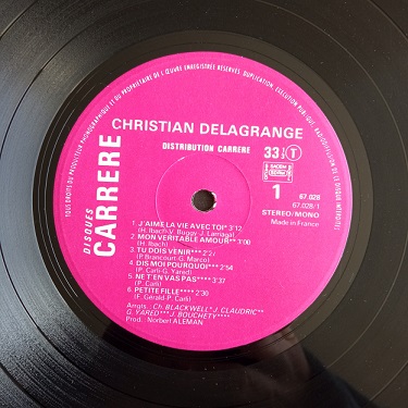 Christian Delagrange ‎– J'Aime La Vie Avec Toi Lp 33t Vinyle