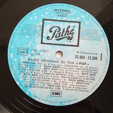 Edith Piaf & Betty Mars ‎– Piaf (B.O) Lp 33t Vinyle