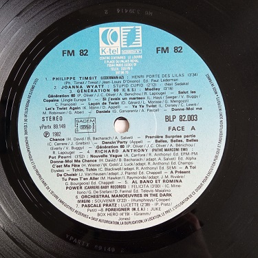 FM 82 Radio Vacances Lp 33t Compilation Vinyle