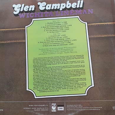 Glen Campbell – Wichita Lineman 2 33t Vinyle