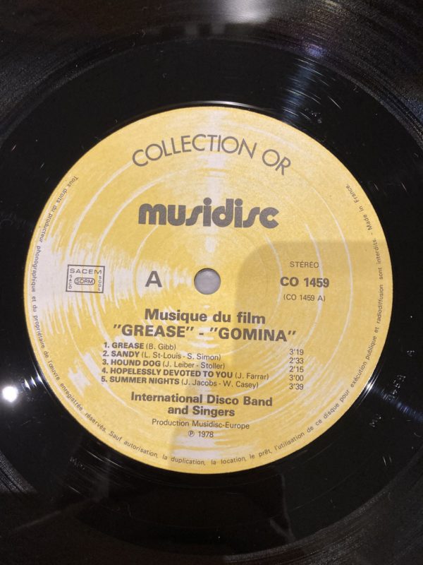 nternational Discoband & Singers – Grease (Gomina) LP Vinyl