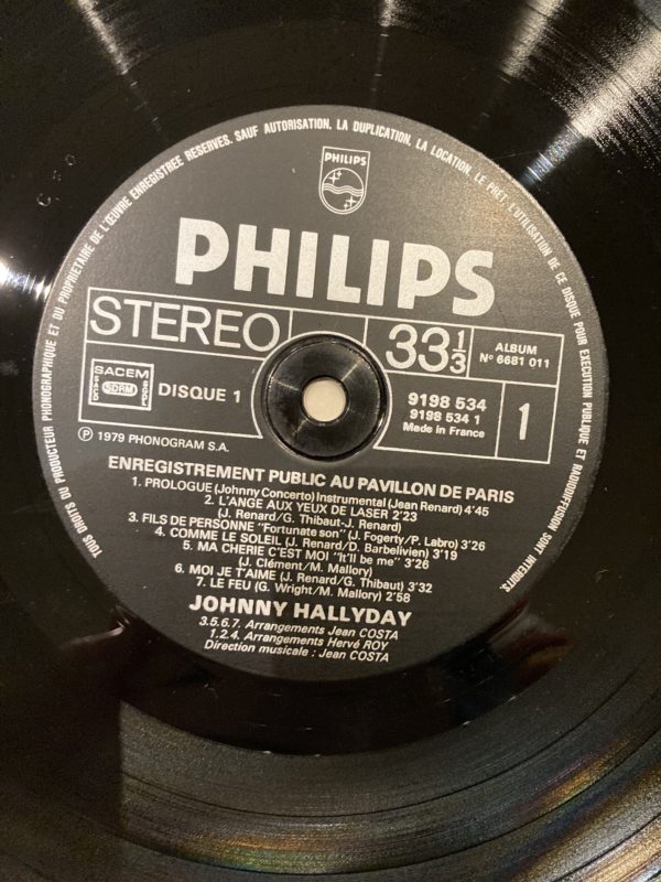 Johnny Hallyday – Pavillon De Paris LP Vinyl