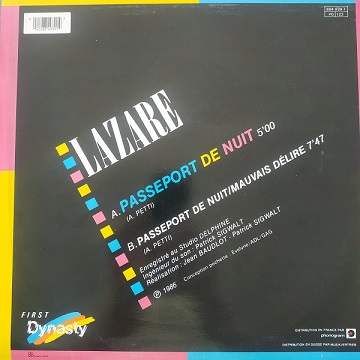 Lazare ‎– Passeport De Nuit (Maxi45t) Vinyle