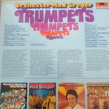 Orchester Max Greger ‎– Trumpets (33t) Vinyle