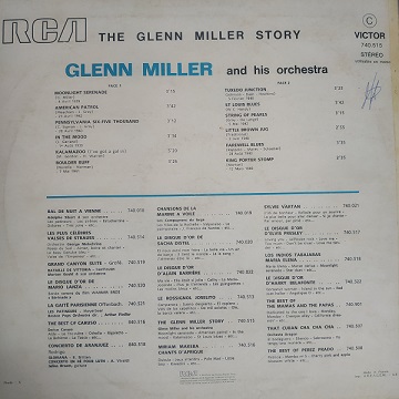 Glenn Miller And His Orchestra ‎– The Glenn Miller Story (33t) Vinyle
