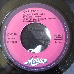 Christophe ‎– La Dolce Vita (45t) Vinyle
