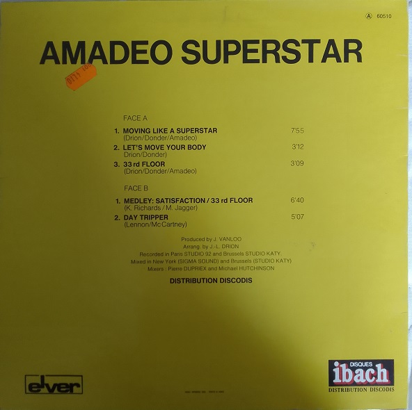 Amadeo – Moving Like A Super Star Vinyle