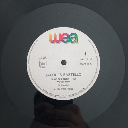 Jacques Bastello – Envie De Partir Maxi 45T Vinyle