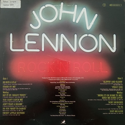 John Lennon – Rock 'N' Roll Lp 33t Vinyle