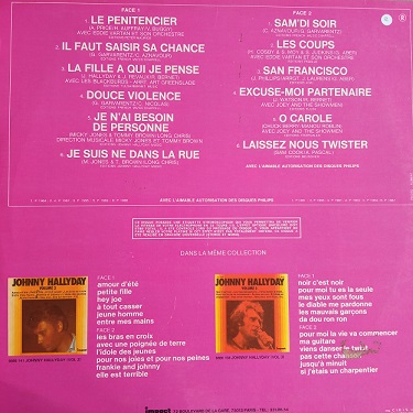 Johnny Hallyday ‎– Johnny Hallyday Lp 33t Vinyle