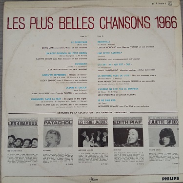Les Plus Belles Chansons 1966 Lp 33t Compilation Vinyle