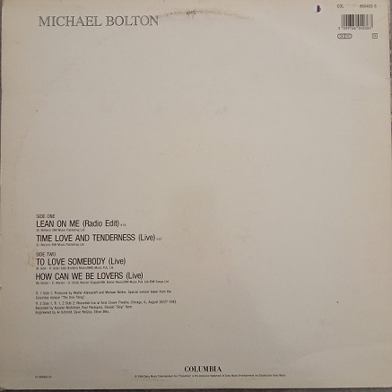 Michael Bolton – Lean On Me Maxi 45T Vinyle