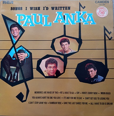 Paul Anka ‎– Songs I Wish I'd Written Lp 33t Vinyle