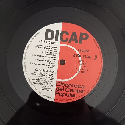 Quilapayun – Alentours Lp 33t Vinyle
