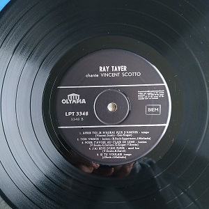 Ray Taver ‎– Chante Vincent Scotto Album 78T Vinyle
