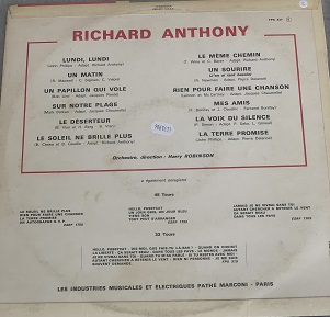 Richard Anthony – Richard Anthony Lp 33t Vinyle