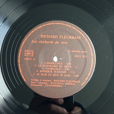 Richard Fleurbaix ‎– Les Clochards Du Rêve Lp 33t Vinyle