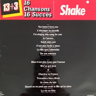 Shake ‎– 16 Chansons 16 Succès Lp 33t Vinyle