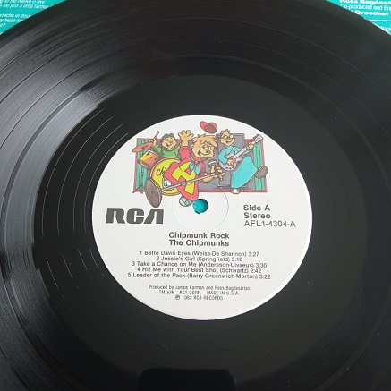 The Chipmunks – Chipmunk Rock Lp 33t Vinyle